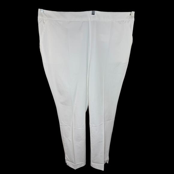 Isaac Mizrahi Live White Pull-On Pants Women’s Plus 26W Tall Cotton Blend NWOT - Picture 1 of 10